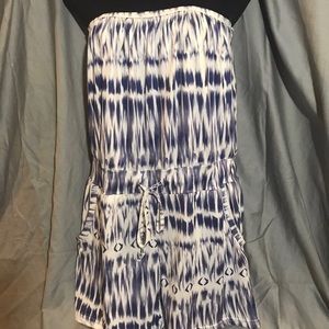 Strapless romper shorts